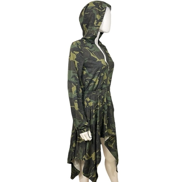 Long Sleeve Camouflage Hoodie asymmetrical Full Zip Jacket Dress
New - Picture 7 of 14